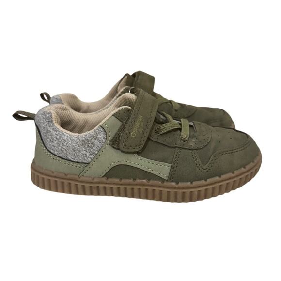 OshKosh B’gosh Toddler Boys Green Sneakers Size 11M Hook Loop Casual - Picture 3 of 9